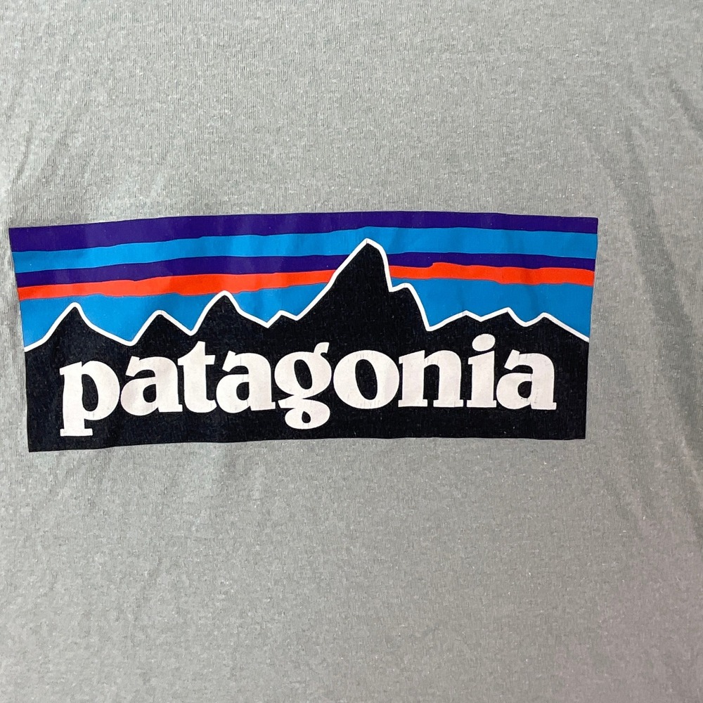 Patagonia‎ Responsibili-Tee Women M Sage Green Good P-6 Logo Graphic T-Shirt